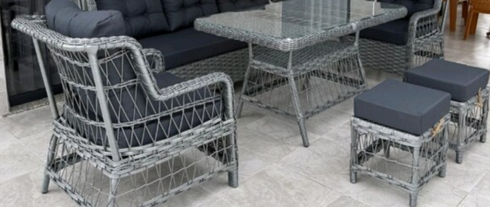 Bahçe balkon mobilya oturma grubu rattan takımı ikinci el